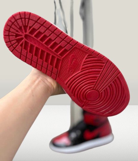 Back view of Air Jordan 1 Patent Bred Shoes
