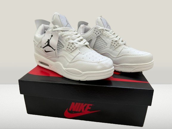 Jordan 4 White Studio view