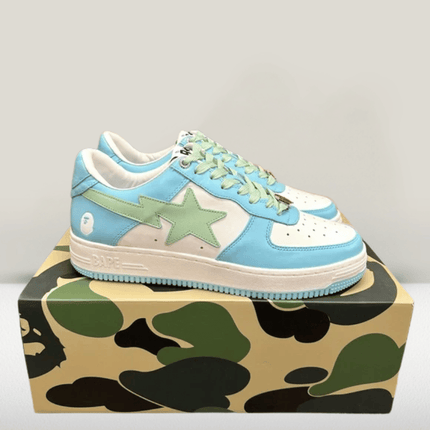 Bapesta Low Blue&Green [60% Off-New]