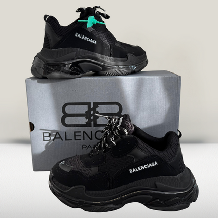 Balenciaga Triple-S Full-Black [60% Off-New]