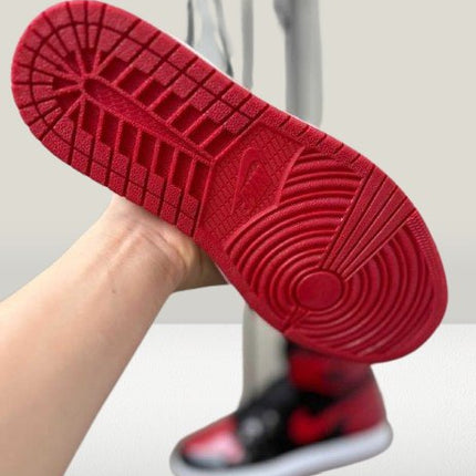 Back view of Air Jordan 1 Patent Bred Shoes