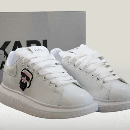 Designer white sneakers by Karl Lagerfeld – clean and elegant
