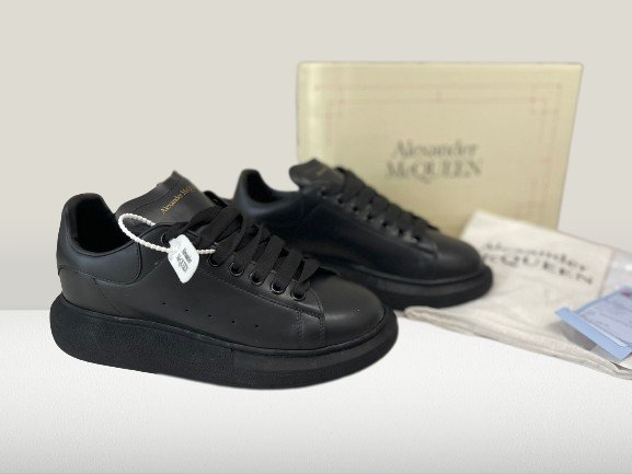 Elegant all-black Alexander McQueen Shoes