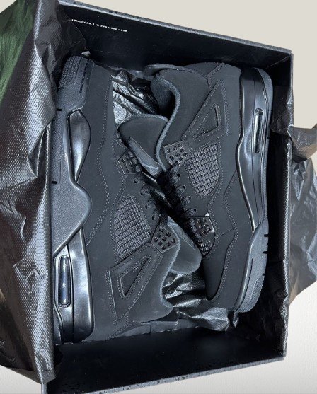 Jordan 4 Black Cat  in the box