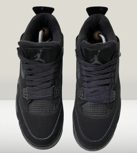 Jordan 4 Black Cat  top-down view 