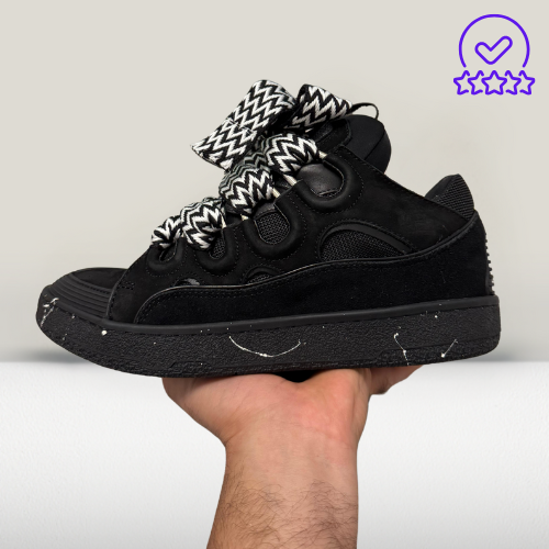 Lanvin Leather Curb Sneakers 