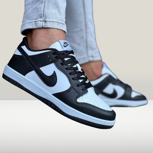 Nike Dunk Low shoes wearing in a foot
