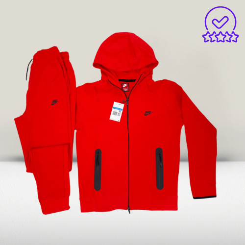 Pantaloni Tech Fleece roșii pentru sport