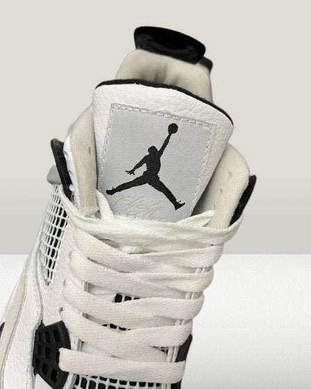 Premium leather Jordan 4 Military Black shoes