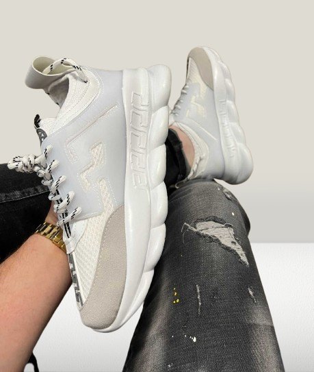 Side profile of Versace Chain  Shoes