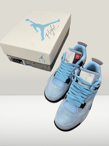 Stylish Jordan 4 University Blue sneakers