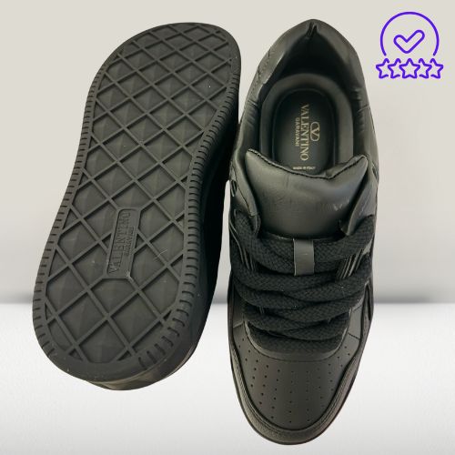 Valentino black shoes with signature Rockstud detailing