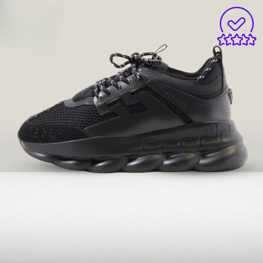 Versace Chain Reaction Black Shoes