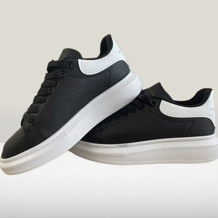 Alexander Mcqueen - Black and White [60% OFF] - ShoeResidenceStylish Alexander McQueen Black sneakers with white accents Alexander Mcqueen36Adidas McQueen NegruAdidas McQueen PantofAdidas Neagru Alexander3