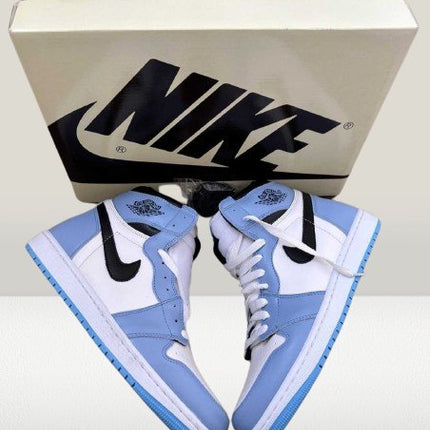 top-down view of Jordan 1 University blue