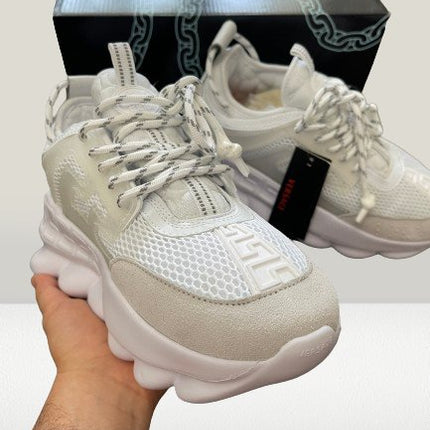 Versace Chain - Reaction Alb PIELE NATURALĂ [FULL - BOX + ACCESORII] - ShoeResidenceVersace Chain - Reaction Alb PIELE NATURALĂ [FULL - BOX + ACCESORII]Versace36