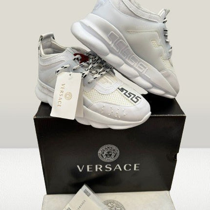 Versace - Chain Reaction White [FULL - BOX] - ShoeResidence Versace Chain Reaction White luxury sneaker designVersace36adidas versaceAdidas Versace Chainadidas versace chain reaction3