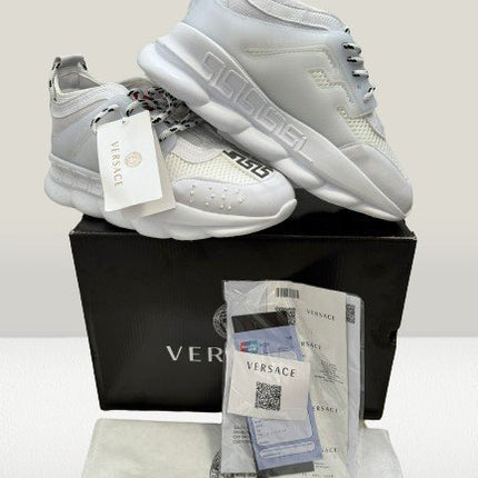 Versace - Chain Reaction White [FULL - BOX] - ShoeResidenceLightweight Versace Chain Reaction White for menVersace36adidas versaceAdidas Versace Chainadidas versace chain reaction6